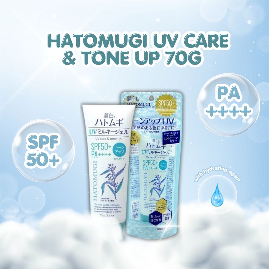 KEM CHỐNG NẮNG NÂNG TONE, DƯỠNG ẨM HATOMUGI SPF50+PA+++